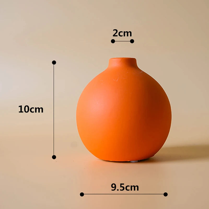 Dimensions du vase Sienne boule terracotta, 10 cm de haut et 9,5 cm de diamètre