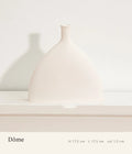Vase Arche dôme en céramique blanc cassé, hauteur 17,5 cm